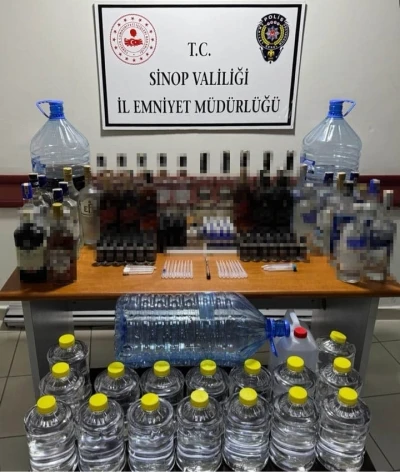 Sinop&rsquo;ta litrelerce ka&ccedil;ak &uuml;r&uuml;n ele ge&ccedil;irildi
