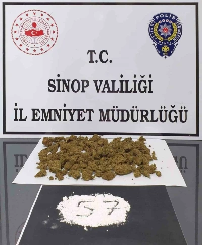 Sinop’ta skunk, kokain ve metamfetamin ele geçirildi
