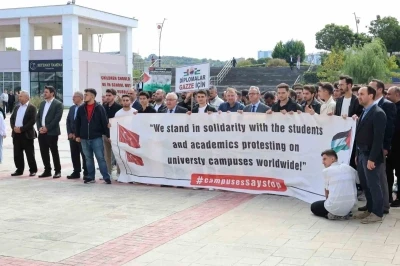 Sinop’ta üniversite öğrencilerinden Gazze’ye destek
