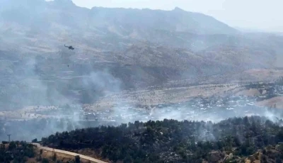 Şırnak’ta örtü yangınına havadan ve karadan müdahale
