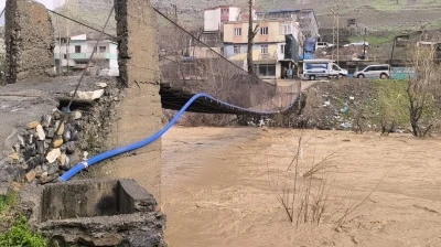 Şırnak&rsquo;ta şiddetli yağış sonrası Habur &Ccedil;ayı coştu
