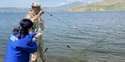 Şırnak&rsquo;ta yasak d&ouml;nemde yakalanan balıklar doğaya kazandırıldı
