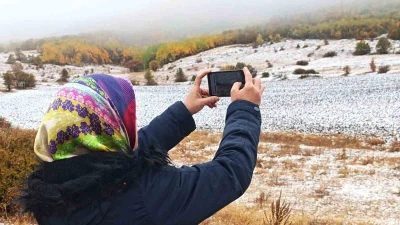 Sivas hazan ile kışı aynı anda yaşadı
