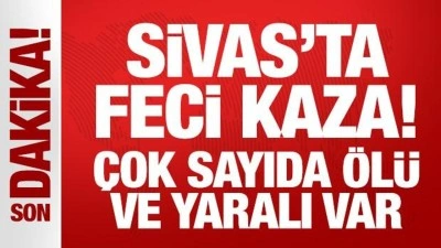 Sivas'ta feci kaza! Minibüs uçuruma yuvarlandı: Çok sayıda ölü ve yaralı var!