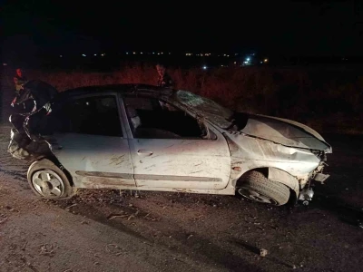 Siverek’te takla atan otomobilin sürücüsü yaralandı
