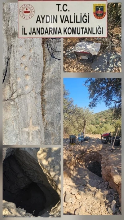 Söke’de sit alanında kaçak kazıya jandarmadan suçüstü
