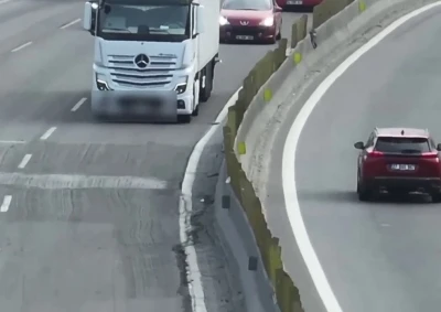 Sol şeridi ihlal eden tır ve kamyon sürücülerine para cezası
