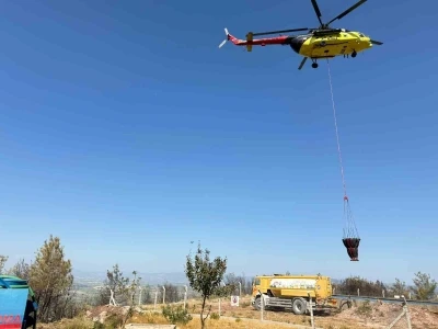 Soma’da orman yangınıyla mücadele devam ediyor
