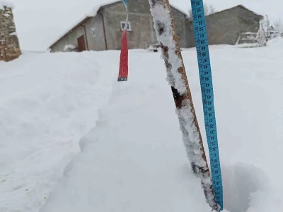 Ş&uuml;kranlı&rsquo;da kar kalınlığı 35 santimetreyi ge&ccedil;ti
