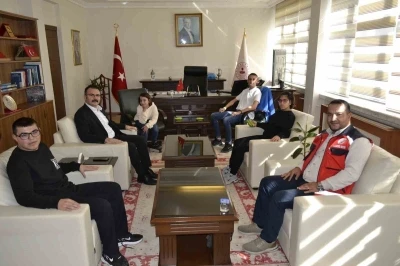 Sultanhisar Kaymakamı Ateş, özel çocukları makamında ağırladı
