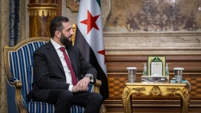 Suriye Devlet Başkanı eş-Şara, Suudi Arabistan Veliaht Prensi Selman ile g&ouml;r&uuml;şt&uuml;
