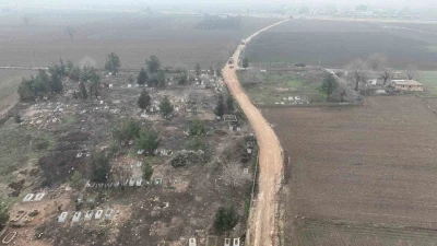 Suru&ccedil;&rsquo;ta mezarlık yolunda &ccedil;alışmalar başladı
