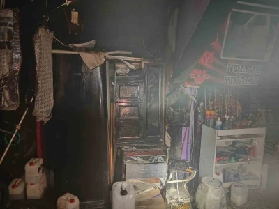 Susurluk’ta iş yerinde korkutan yangın
