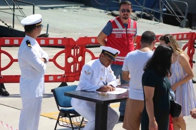 T.C.G. Enez mayın tarama gemisi Tekirdağ’da halkın ziyaretine açıldı
