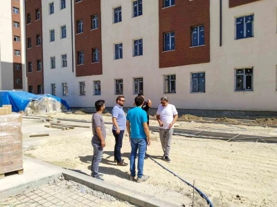 Tabtuk Emre Kız Öğrenci Yurdu inşaatında inceleme yapıldı
