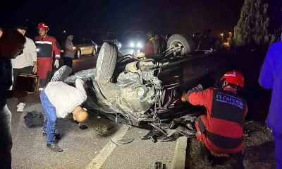 Takla atan araçta sürücü hafif yaralandı
