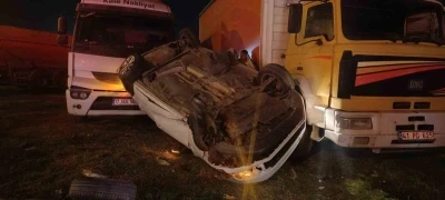 Takla atan otomobilden sağ &ccedil;ıktı
