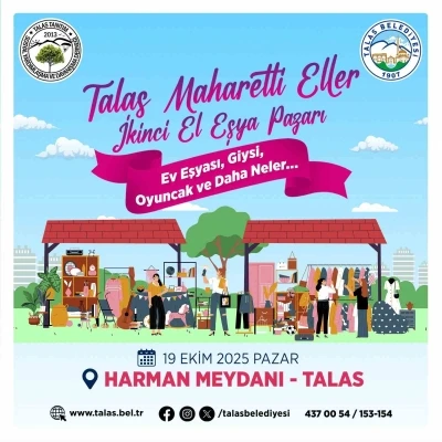 Talas’ta &quot;Maharetli Eller&quot;e yeni soluk: ikinci el eşya pazarı başlıyor
