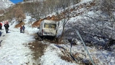 Taraftarları taşıyan minib&uuml;s şarampole kaydı
