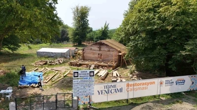 Tarihi Terme Yeni Cami’de Restorasyon çalışmaları
