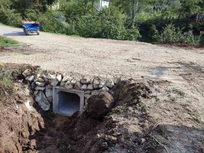 Taşkın  riskine karşı kutu menfez çalışması
