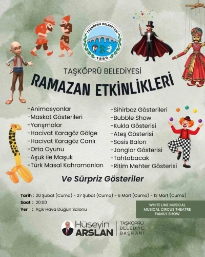 Taşk&ouml;pr&uuml;&rsquo;de Ramazan dolu dolu ge&ccedil;eek
