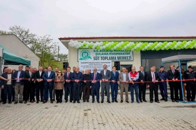 Taşk&ouml;pr&uuml;&rsquo;de s&uuml;t toplama merkezi t&ouml;renle hizmete a&ccedil;ıldı
