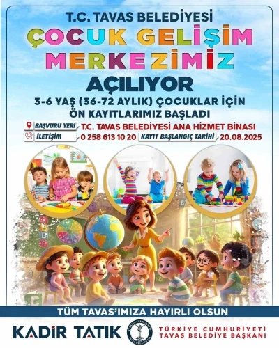 Tavas Belediyesi Çocuk Gelişim Merkezi açılıyor
