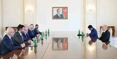 TBMM Başkanı Kurtulmuş, Azerbaycan Cumhurbaşkanı Aliyev tarafından kabul edildi
