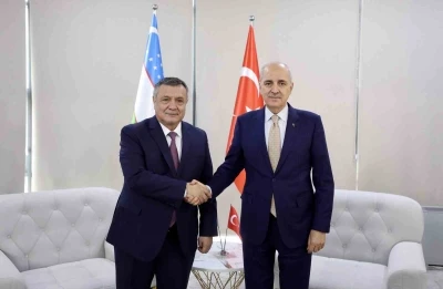 TBMM Başkanı Kurtulmuş, Özbekistan Ali Meclisi Yasama Meclisi Başkanı İsmailov ile bir araya geldi
