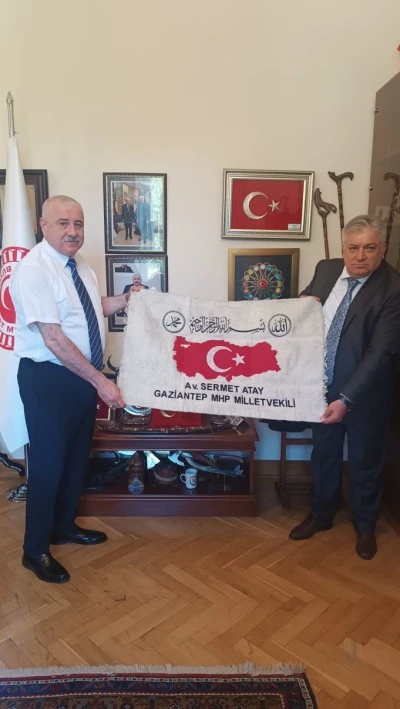 TBMM İdare Amiri Sermet Atay’ı, Şehitkamil İlçe Başkanı Fevzi Değirmenci Ziyaret Etti