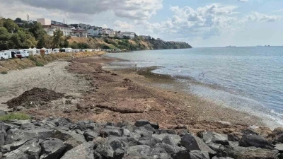 Tekirdağ’da deniz adeta kara toprak parçasına dönüştü
