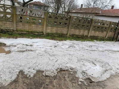 Tekirdağ&rsquo;da dolu yağışı
