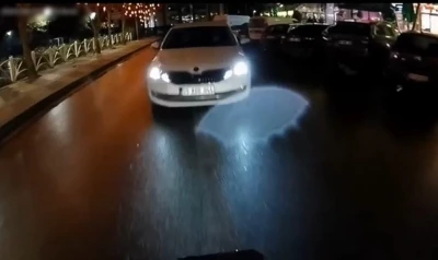 Tekirdağ&rsquo;da motosikletle otomobilin kafa kafaya &ccedil;arpıştığı kaza kamerada
