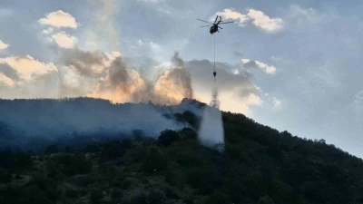 Tekirdağ’da orman yangınına müdahale sürüyor
