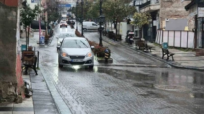 Tekirdağ&rsquo;da sağanak yağış
