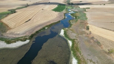 Tekirdağ’da Sarılar Göleti kuraklıktan nasibini aldı
