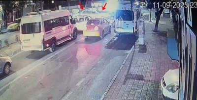 Tekirdağ’da yaya geçidinden yolun karşısına geçen otomobile ceza gecikmedi
