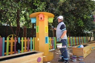 Temsili çocuk başkanın istediği ’masal bahçe’ yeni eğitim yılına hazır
