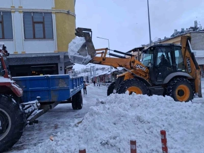 Tercan&rsquo;da kar temizliği, Girlevik&rsquo;te buz sarkıtları oluştu
