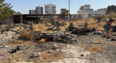 Terk edilen yediemin parkındaki araçlar yağmalandı
