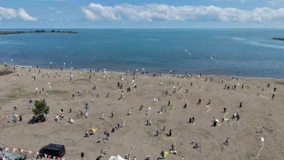 Terme&rsquo;de g&ouml;ky&uuml;z&uuml; u&ccedil;urtmalarla renklendi
