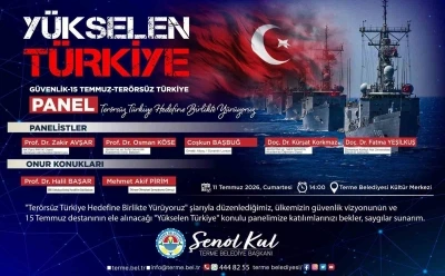 Terme&rsquo;de "Y&uuml;kselen T&uuml;rkiye" paneli d&uuml;zenlenecek
