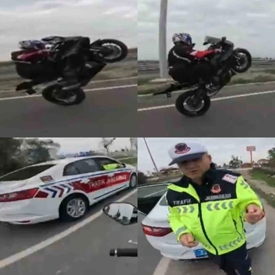 Ters y&ouml;nde akrobatik hareketler pahalıya patladı: 30 bin TL ceza yediler
