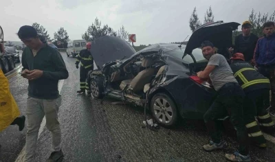 Tır ile otomobil &ccedil;arpıştı: 1 yaralı
