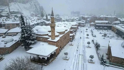 Tokat&rsquo;ta masalsı kış manzarası
