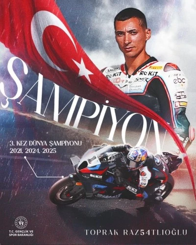  Toprak Razgatlıoğlu bir kez daha zirvede! Üçüncü kez Dünya Şampiyonu