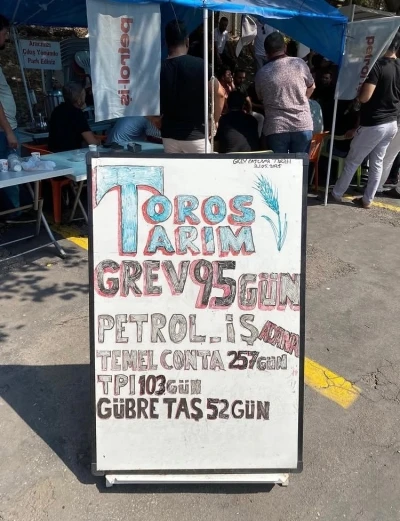 Toros Tarım işçileri 95 gündür grevde
