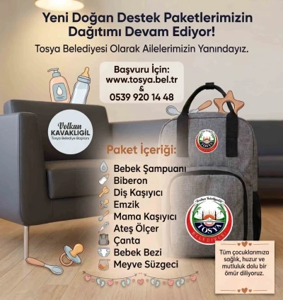 Tosya&rsquo;da yeni doğan bebeklerin ailelerine destek
