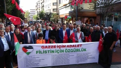 Trabzon’da &quot;Gazze İçin Adalet, Filistin İçin Özgürlük&quot; yürüyüşü
